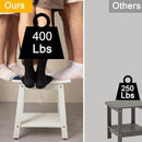 HDPS Shower Bench, White Plastic Shower Stool Seat for Shaving Legs, Spa Bath Seat, Heavy Duty Waterproof, Non-Slip, No Maintenance by TinyTreasures Baby Boutique