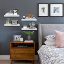 QEEIG Floating Shelves for Wall Bathroom Shelf Bedroom Kitchen Living Room Farmhouse Small Book Shelf 16 inch Set of 4, White (015-W4) by CozyNest Decor