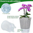 Cdd's Path 6-Pack Self Watering Pots Set with Holes for Indoor/Outdoor Plants,2 Each of 5, 6 and 7 Inch Planter Pot with Watering Hole/Reservior and Air Pipes,Clear by GreenHaven Gardens