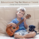 Raimy Kids Guitar Ukulele - 21in Ukulele Guitar Toys for Kids Ages 3 4 5 6 7+ Year Old Boys Girls Simulated Sound Quality Music Instruments Learning Education (Brown) by TinyTreasures Baby Boutique