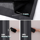 ChrisDowa 100% Blackout Curtains for Bedroom with Black Liner, 2 Thick Layers Total Blackout Thermal Insulated Grommet Window Curtains 63 Inch Length 2 Panels Set (Dark Grey, 52 x 63 Inch) by TinyTreasures Baby Boutique