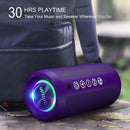 Ortizan Portable Bluetooth Speaker: IPX7 Waterproof, 24W Loud Sound, Deep Bass, Bluetooth 5.3, LED Lights, Wireless Stereo Pairing, 30H Playtime, for Home/Outdoor/Party/Beach, Birthday Gift (Purple) by TinyTreasures Baby Boutique