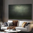 SIGNWIN 46"x72" Extra Large Framed Wall Art Moody Green Abstract Cloudscape, Minimalist Atmospheric Print for Home Living Room Bedroom Decor (Frame Assembly Required) by CozyNest Decor