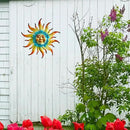 Metal Sun Wall Art Decor - 17.3 inches Outdoor Wall Decor,Sun Face Sculpture for Garden Farmhouse Yard Patio Fence Living Room Bedroom Gift Idea for Family Friends by CozyNest Decor