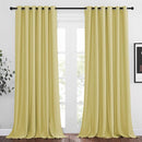 NICETOWN Bedroom Room Darkening Curtains 95 inch Length - Triple Weave Energy Saving Thermal Insulated Solid Grommet Room Darkening Draperies for Patio/Hall (1 Pair, 80 inches Wide, Paler Yellow) by TinyTreasures Baby Boutique