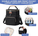 Insulated Breastmilk Cooler Bag with Ice Pack - Holds 6x9oz Bottles, Leakproof Double Layer, Baby Bottle Cooler Bag with Adjustable Strap for Nursing Moms, Daycare & Travel by TinyTreasures Baby Boutique