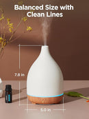 InnoGear Oil Diffuser, 300ML Ceramic Diffuser for Essential Oils Handcrafted Aromatherapy Diffuser Ultrasonic Cool Mist Humidifier with 4 Timers Waterless Auto Off for Room Office, White by TinyTreasures Baby Boutique