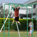 Hapfan Swing Sets for Backyard with Monkey Bars, Belt Swing, Platform Swing, Climbing Net, Trapeze Bar, Outdoor Playset for Kids by TinyTreasures Baby Boutique
