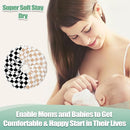 wegreeco Nursing Breast Pads (14 Pack) + Laundry Bag & Travel Storage Bag, 4.7 inch Option - Washable & Reusable Breastfeeding Nursing Pads (Light Coffee, Black Checkerboard, Large, Plain Shape) by TinyTreasures Baby Boutique