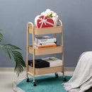 AGTEK Makeup Cart, Movable Rolling Organizer Cart, 3 Tier Metal Utility Cart with Lockable Wheels for Home & Office, Golden by CozyNest Decor