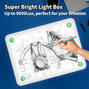 Up To 9000Lux Super Bright A4 Light Pad With Bag,Rechargeable light box with 4000mAH Lithium Battery for Cricut Weeding Vinyl Tool,Magnet light box for tracing,Diamond Painting,Sketching,Tattoo(White) by TinyTreasures Baby Boutique