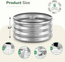 GreatBuddy 2x2x1 ft Round Galvanized Raised Garden Bed, Easy-Assembly Raised Bed with Anti-Cut Gloves & Tools, Rust-Proof Garden Bed for Outdoor, Vegetables, Herbs, Small Trees, Silver by GreenHaven Gardens