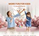 IROO Mini Karaoke Machine for Kids, 2025 TOP Toys Birthday Gifts Ideas for Girls Ages 4, 5, 6, 7, 8, 9, 10, 12+ Years Old, Portable MP3 Player with 2 Wireless Mics for Party by TinyTreasures Baby Boutique