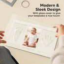 Baby Hand and Footprint Kit - Clay Handprint Keepsake Frame, Newborn Nursery Picture Frame, Personalized New Mom Gifts for Baby Shower & Registry (Cloud Gray) by TinyTreasures Baby Boutique