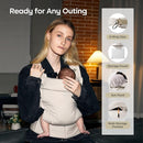 Bc Babycare CocoonGo Baby Carrier – CloudTouch Soft & Ergonomic Baby Carrier for 7–44 lbs | Easy to Wear, Adjustable Fit, Travel-Ready, Machine Washable (Black) by TinyTreasures Baby Boutique