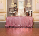 SquarePie Sequin Tablecloth 90 x 156 Inch Fuchsia Pink Sparkly Table Linen for Wedding Party by CozyNest Decor