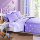 Twin Comforter Set with Sheets for Girls-5 Pieces Twin Bedding Sets with Purple Comforter, Sheets, Pillowcase & Sham for Kids (Purple Butterfly, 66" X 86") by TinyTreasures Baby Boutique