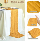 Sioloc Yellow Cheesecloth Table Runner Fall Autumn Decor for Home 10ft Table Cloth for Wedding Birthday Party Halloween Thanksgiving Decorations by CozyNest Decor