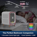 Jafanda Air Purifier for Home Bedroom 780sq ft, HEPA & Activated Carbon, Air Cleaner with Fragrance Sponge & Nightlight for Smoke, Allergies, Dust, Odor, VOC, Pet Dander, Pollen, Office, Desktop, Pink by TinyTreasures Baby Boutique