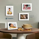 5x7 Picture Frame 3 Pack - White Woodgrain, Solid Wood & HD Tempered Glass, Table Display or Wall Hanging by CozyNest Decor