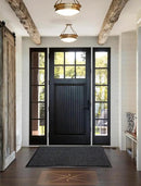 Yimobra Front Door Mat Outdoor Indoor Entrance, 100% Waterproof All-Season All Weather Doormat, Welcome Matt Outside Entry, Non Slip, Low Profile, Heavy Duty Patio Porch Floor Mats,47 x 32,Black Grey by CozyNest Decor