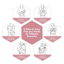 Baby Carrier with Hip Seat, SEEDNUR 6-in-1 Baby Carrier Newborn to Toddler, Ergonomic & Lightweight Toddler Carrier, Adjustable Baby Holder Carrier to Hands-Free Perfect for Travel and Shopping by TinyTreasures Baby Boutique