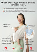 Konny Baby Carrier Flex SoftBreeze with Head Support - Adjustable, Easy to Wear Baby Wrap Sling, Perfect for Newborn Babies Essentials up to 44 lbs (XS-XL) - Blue Grey by TinyTreasures Baby Boutique