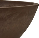 PSW Pot M25C Collection Shallow Garden Bowl Low Planter for Succulents, Bonsai, Fairy Gardens, Herbs, 10-inch, Chocolate by GreenHaven Gardens
