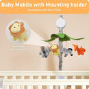 Baby Crib Mobile - Jungle Animal Mobile for Crib Nursery Musical Mobile Gender Neutral for Boys and Girls with 12 Lullabies Ceiling Mobile Presents for Newborn by TinyTreasures Baby Boutique