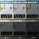 Peakeep Large Display Digital Alarm Clock for Bedrooms, Date Day of Week Desk Table Clocks for Living Room Office, Dimmable Plug in Electric Clock, 5 Volumes, Loud, Auto DST by CozyNest Decor