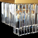 L39.4 W10.2 Gold Rectangle Modern Crystal Chandeliers Lighting Pendant Ceiling Lights Fixture Lamp for Dining Living Room by CozyNest Decor