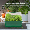 MIXC Seed Starter Kit with Grow Light, Seedling Trays Mini Propagator Plant Grow Kit with Humidity Vented Domes and Base for Seeds Starting Greenhouse by GreenHaven Gardens
