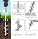 Eurmax USA Ground Anchors Screw in Trampoline Anchors High Wind Tent Stakes Heavy Duty Ground Stakes Trampoline Stakes Anchor Kit Set of 4 Bonus 4 Strong Belt (Silver) by TinyTreasures Baby Boutique
