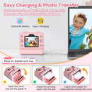 Kids Camera Instant Print, Dual-Lens Selfie Camera for Kids with 1080P Videos, 2.4 Inch Screen, 32GB SD Cards & 3 Rolls Print Paper, Christmas Birthday Gifts for Girls Age 3-12 by TinyTreasures Baby Boutique