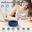 XLeader Mini Bluetooth Speaker (Travel Case Provided) HD Sound&Rich Bass, Touch Design, 12-15H Playtime, Support Aux input, Micro SD, Mic, Small, for iPhone Laptop Shower Office, Ideal Gifts, Sea Blue by TinyTreasures Baby Boutique