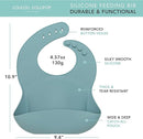 Loulou Lollipop Soft, Waterproof Silicone Feeding Bib by TinyTreasures Baby Boutique