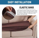 H.VERSAILTEX Velvet Stretch Individual Couch Cushion Cover Plush Slipcover for Loveseat Sofa Furniture Protector Seat Cover (1 Piece Loveseat Cushion Cover, Brown) by CozyNest Decor