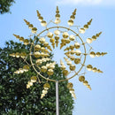 Unique and Magical Metal Windmill, 2Pcs Wind Spinners, 3D Wind Powered Kinetic Sculpture, Stainless Steel Wind Spinners, Wind Mill for Yard and Garden (2PCS-Golden) by CozyNest Decor
