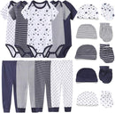 Kiddiezoom Unisex Baby Layette Essentials Giftset Clothing Set 19-Piece For Newborn Baby by TinyTreasures Baby Boutique