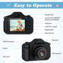 Kids Camera,HD Digital Video Camera,Childrens Toys for 3 4 5 6 7 8 9 Year Old Boys/Girls,Selfie Camera for Kids,Christmas Birthday Gifts with 32GB SD Card (Black) by TinyTreasures Baby Boutique