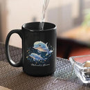 Custom Name Xmas Animal Cup, Cute Dolphins Swimming Design Mug 11oz 15oz, Customized Christmas Dolphins Black Cup, Personalized Animal Lover Coffee Mug, Gift For Newlyweds, Close Friend by CozyNest Decor