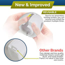 Door Knob Safety Cover for Kids (6 Pack) Hard-to-Remove Dual-Lock Door Handle Covers for Kids - Reusable Baby Proof Door Knob Locks - Installs Easily, No Tools Needed (White) by TinyTreasures Baby Boutique