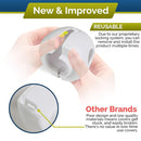 Child Safety Door Knob Cover (4 Pack) Hard-to-Remove Dual-Lock Door Handle Covers for Kids - Reusable Baby Proof Door Knob Locks - Installs Easily, No Tools Needed (Clear) by TinyTreasures Baby Boutique