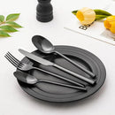 KINGSTONE Black Silverware Set, 40-Piece Forged Flatware Set Cutlery Set Premium Stainless Steel, Service for 8, for Kitchen, Home, Wedding, Party, Mirror Polished and Dishwasher Safe by CozyNest Decor
