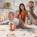 Boho Rainbow Baby Play Mat 50" X 50" Playpen Mat Thicken One-Piece Baby Crawling Mat Non-Slip Cushioned Baby Floor Mat with Lettters, Activity Playmats for Infants, Babies, Toddlers (50X50,Beige) by TinyTreasures Baby Boutique