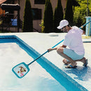 POOLWHALE Premium 15 Foot Telescopic Swimming Pool Pole, Adjustable 3 Piece Extendable Pool Cleaning Pole, Blue Anodized Aluminum - for Skimmer Nets, Vacuum Heads and Brushes by GreenHaven Gardens
