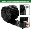 SnugNiture Corrugated Metal Garden Edging,8" x 20' Sturdy Lawn Edging Border,Landscape Edging Border for Lawn, Flower Bed,Garden and Yard(Black) by GreenHaven Gardens