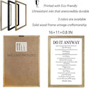 Do It Anyway Mother Teresa Wall Art Decor 16x11 Inch Wooden Framed Wall Hanging Sign (Wood) by CozyNest Decor