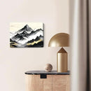 amatop Black and White Mountain Wall Art – Minimalist Modern Landscape Canvas Print Nature Scene Picture Bathroom Bedroom Office Wall Decor, Small Tranquil Misty Hills Zen Artwork for men, 16x12 Inch by CozyNest Decor