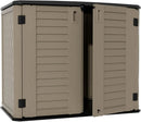 ZZM 4x2.5 FT Outdoor Storage Shed, Resin Waterproof Storage Cabinet for Garden Tools with Lockable Lid,Latch (Coffee) by GreenHaven Gardens